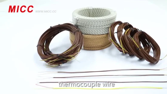 Micc Cor personalizada de alta qualidade FEP/PTFE/PFA/PVC/isolamento de fibra de vidro tipo K, J, T, E, R cabo/fio de termopar